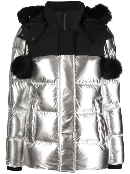  Moose Knuckles 3q Padded Hooded Jacket - Silver 