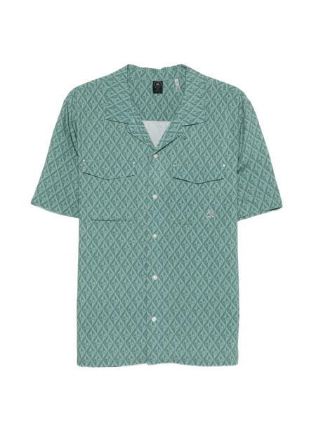  Moose Knuckles The Bay Buttoned Patterned Shirt - Green 