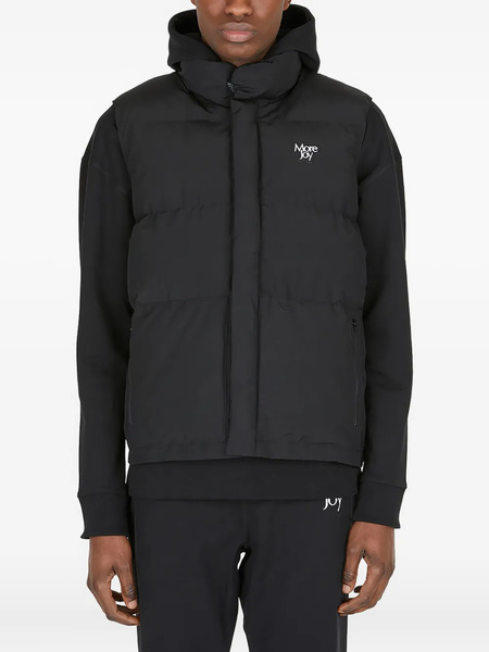  More Joy Hooded Puffer Vest - Black 