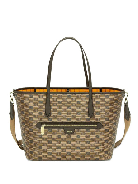  Moreau Medium Monaco Geometric-pattern Shoulder Bag - Brown 
