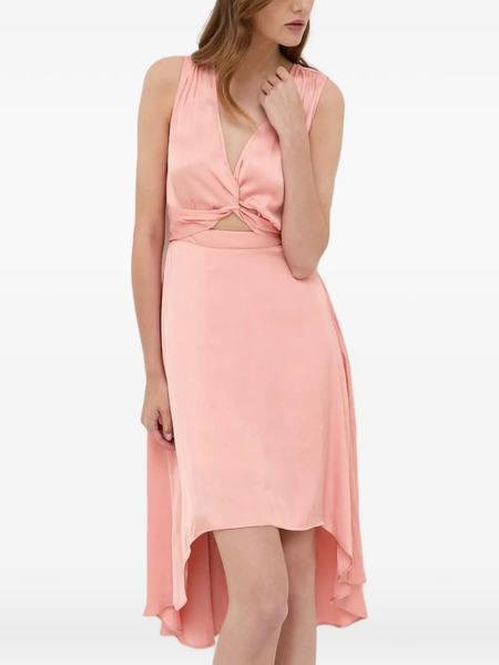  Morgan Asymmetrical-hem Mini Dress - Pink 