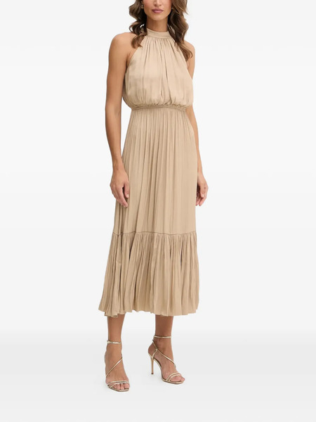 Morgan Pleated Midi Dress - Neutrals 