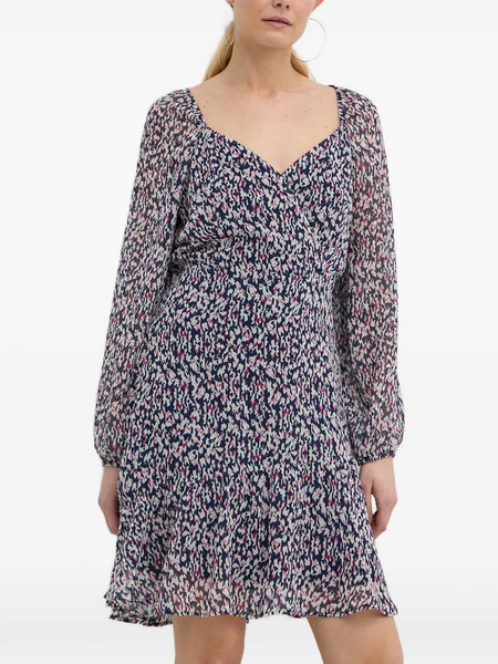  Morgan V-neck Mini Dress - Blue 