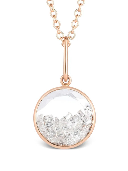  Moritz Glik 18k Rose Gold Core Diamond Necklace - Pink 