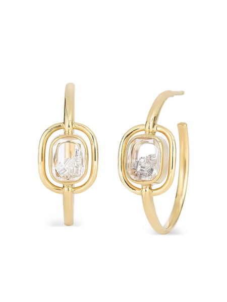  Moritz Glik 18k Yellow Gold Elo 25 Diamond Hoop Earrings 