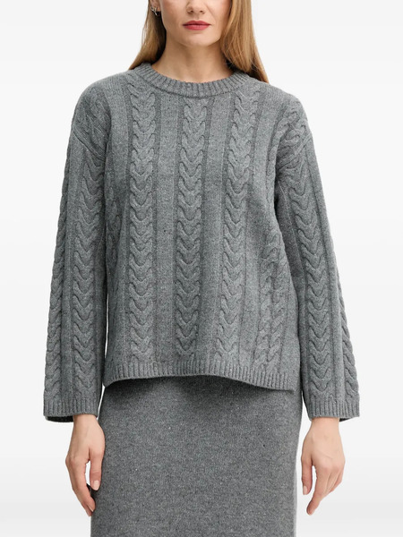  Mos Mosh Bryndis Cable-knit Sweater - Grey 
