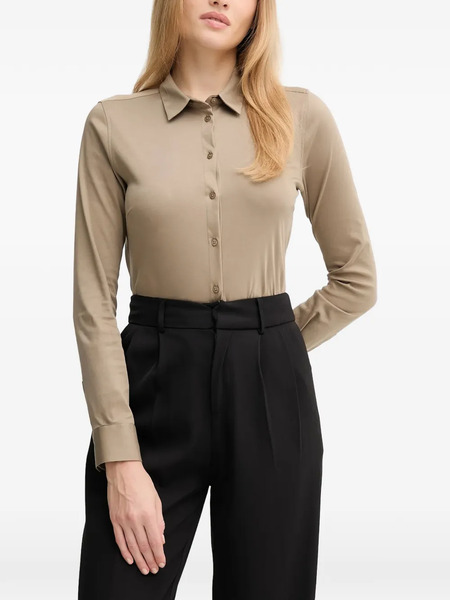  Mos Mosh Buttoned Long-sleeve Shirt - Neutrals 
