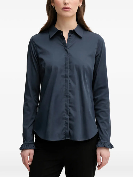  Mos Mosh Mattie Ruffled-cuff Shirt - Blue 