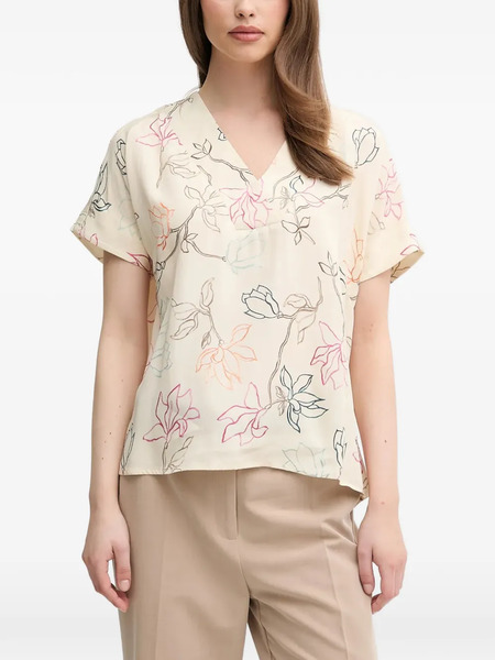  Mos Mosh Mmmargie Leavy V-neck Blouse - Neutrals 