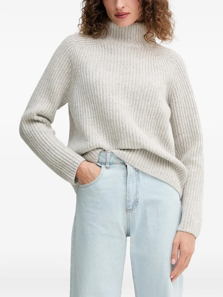  Mos Mosh Mmthyra High-neck Ribbed Sweater - Grey 