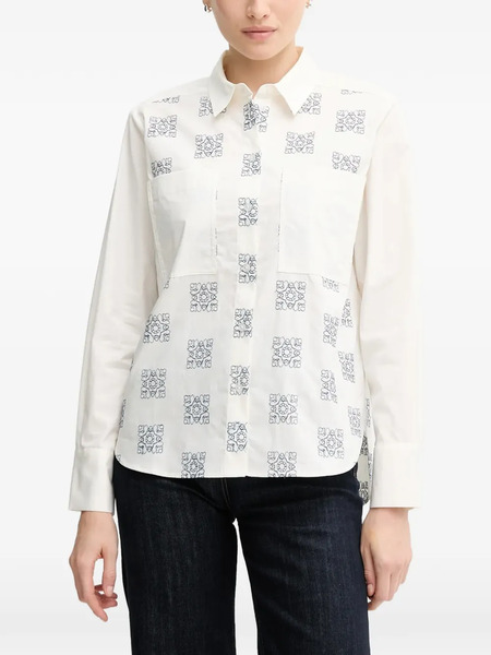  Mos Mosh Mmweina Printed Shirt - White 