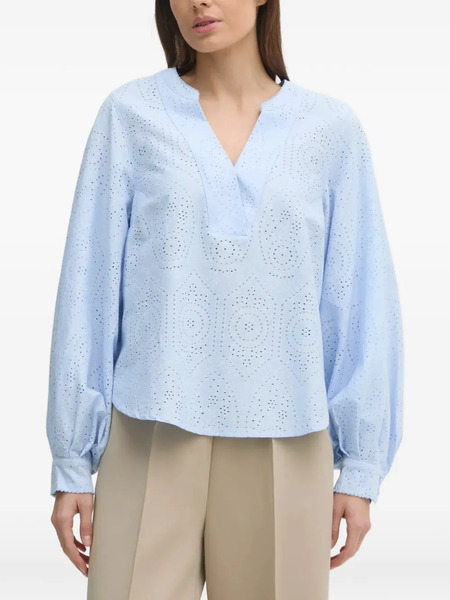  Mos Mosh Mmyen Sina Perforated Blouse - Blue 