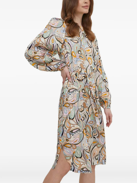 Mos Mosh Paisley Tie-waist Mini Dress - Neutrals 