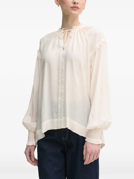  Mos Mosh Ruffled-cuffs Long-sleeves Blouse - Neutrals 