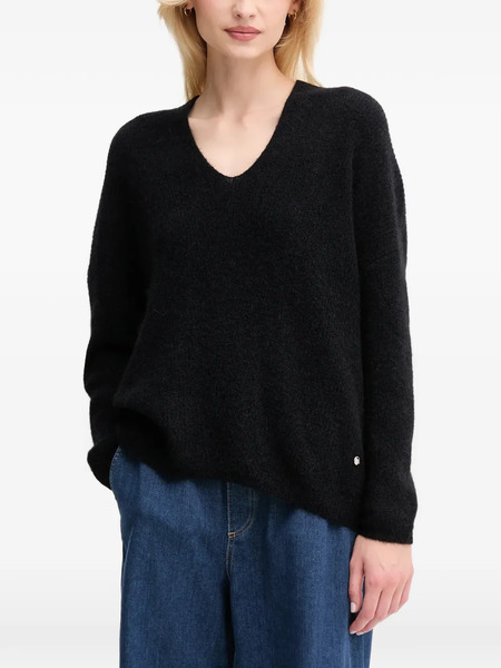  Mos Mosh V-neck Knitted Top - Black 