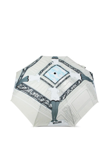  Moschino Architectural-print Umbrella - White 