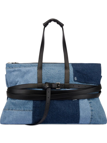 Moschino Belted Tote Bag - Blue 