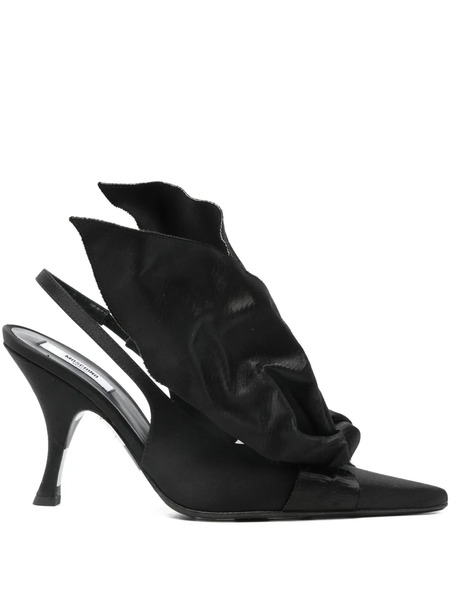 Moschino Bow-detail Slingback Pumps - Black 
