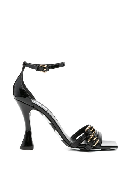  Moschino Buckle-strap Leather Sandals - Black 