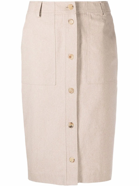  Moschino Button-up Midi Skirt - Neutrals 