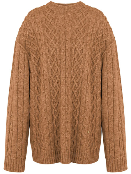  Moschino Cable-knit Virgin-wool Jumper - Brown 