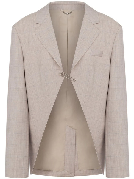  Moschino Checked Blazer - Neutrals 