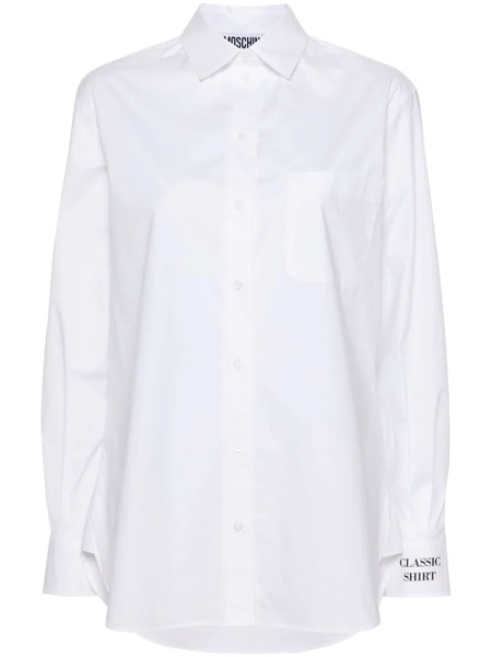  Moschino Chest-pocket Poplin Shirt - White 