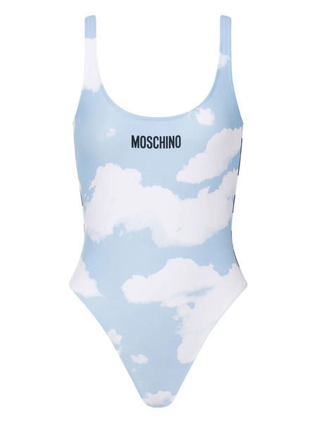  Moschino Cloud-print Swimsuit - Blue 