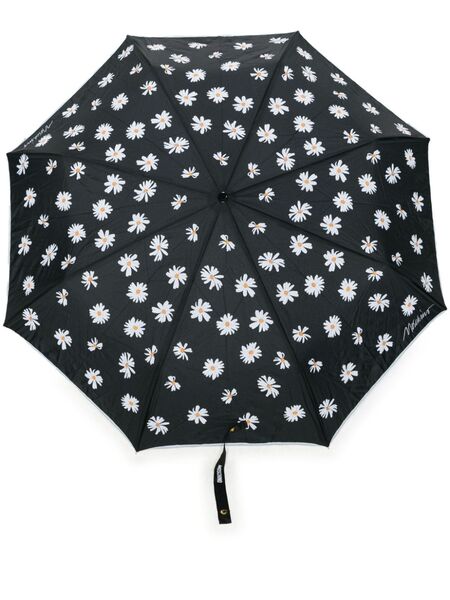  Moschino Daisy-print Umbrella - Black 