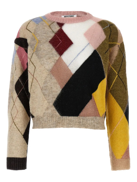  Moschino Diamond-pattern Sweater - Pink 