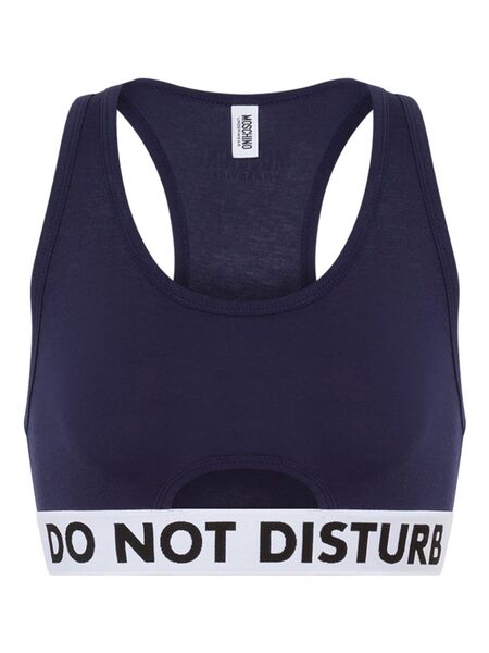  Moschino Do Not Disturb Bra - Blue 
