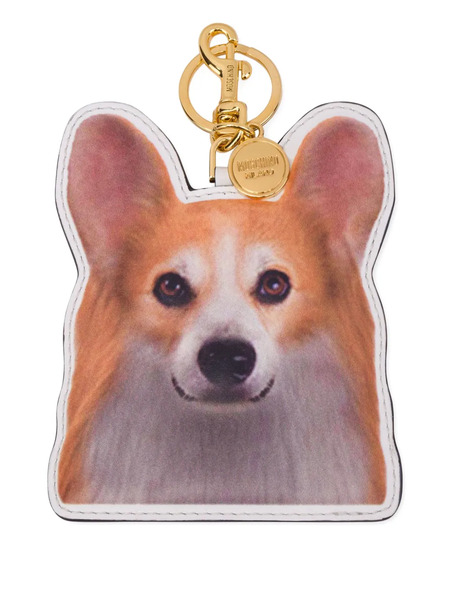  Moschino Dog-motif Keyring - Orange 