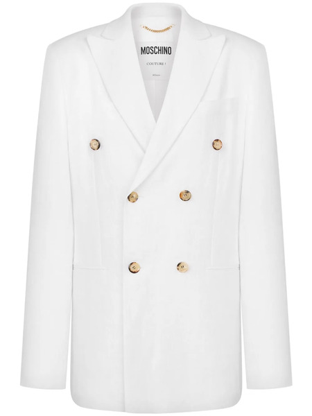  Moschino Double-breasted Blazer - White 