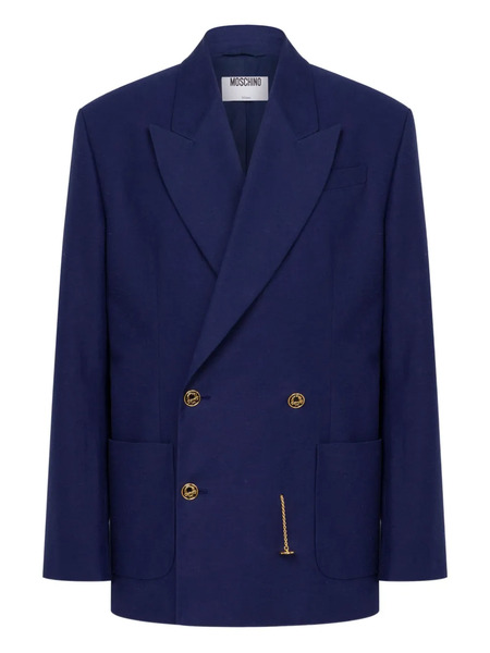  Moschino Double-breasted Tailored Blazer - Blue 