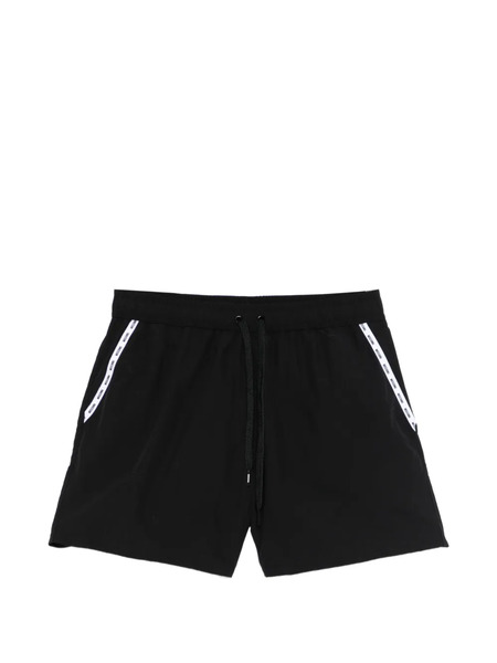  Moschino Drawstring Logo Swim Shorts - Black 