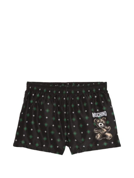  Moschino Elasticated Swim Shorts - Black 