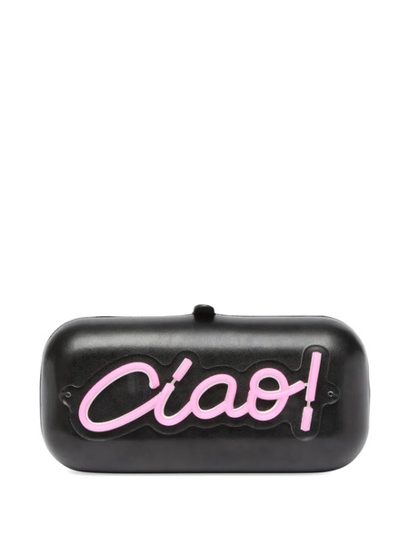  Moschino Embellished Clutch Bag - Black 