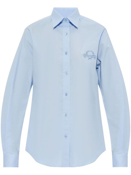  Moschino Embroidered Logo Shirt - Blue 