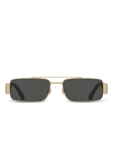  Moschino Eyewear Rectangle-frame Sunglasses - Gold 