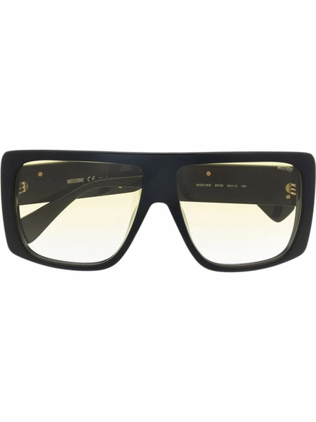  Moschino Eyewear Square-frame Logo Sunglasses - Black 