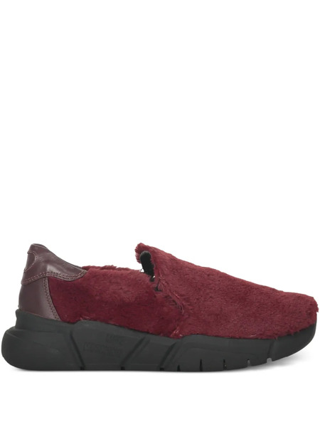  Moschino Faux-fur Slip-on Sneakers - Red 