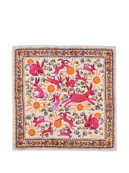  Moschino Floral Rabbit Scarf - Neutrals 