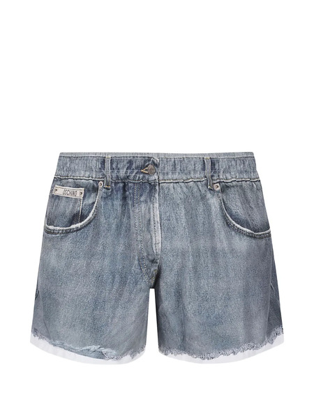  Moschino Frayed Swim Shorts - Blue 
