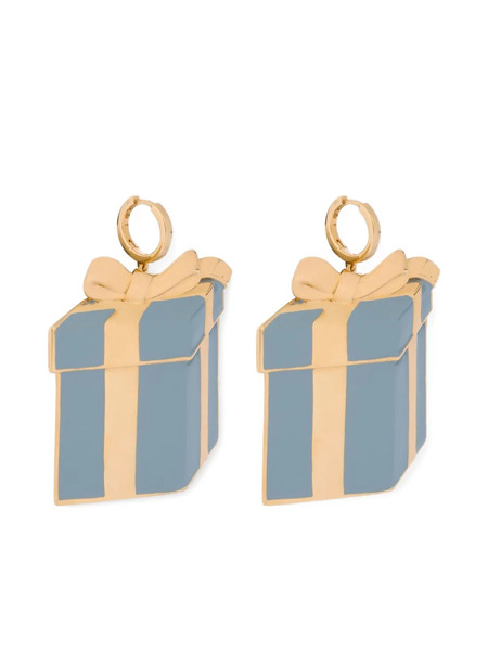  Moschino Gift Box-motif Earrings - Gold 