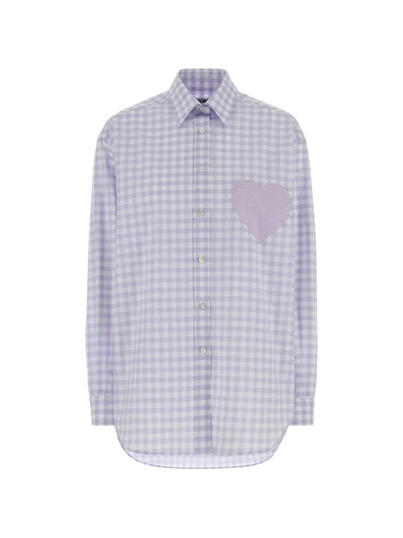  Moschino Gingham-pattern Shirt - Purple 