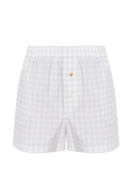  Moschino Gingham-pattern Shorts - White 