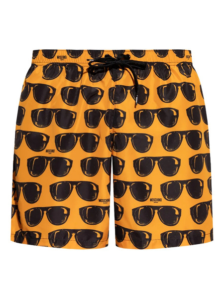  Moschino Glasses-pattern Swim Shorts - Orange 