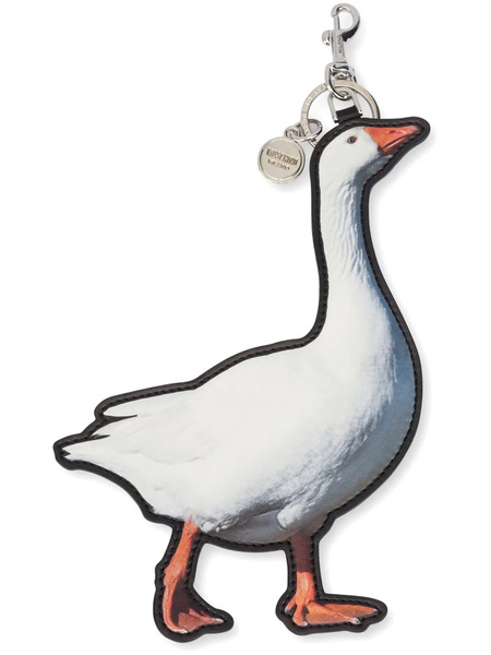  Moschino Goose Motif Pouch - White 
