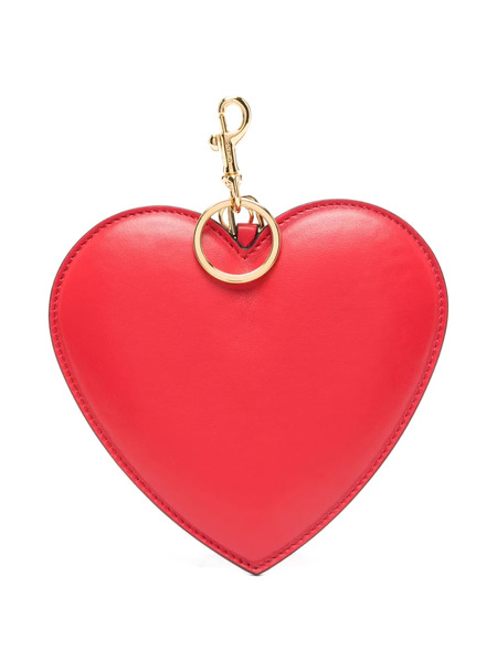 Moschino Heart Sheepskin Keyring - Red 
