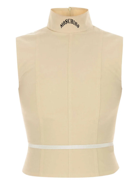  Moschino High-neck Sleeveless Top - Neutrals 
